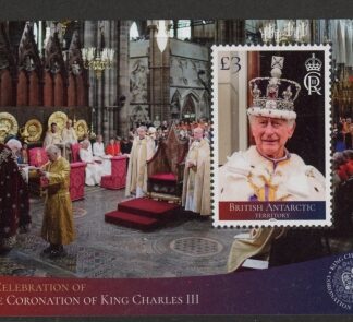 2023 British Antarctic -  MS841 Coronation of King Charles III. Mini sheet. U/M (MNH)
