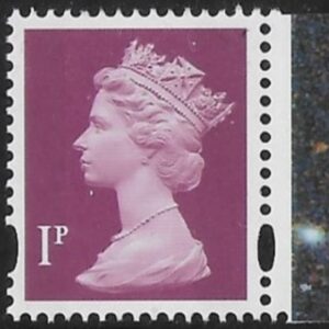 Y1667  1p 2B  crimson. blue fluor   Questa  ex DX23  U/M (MNH)