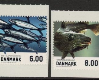 2013 Denmark SG1700-1 Fish Booklet Stamps set of 2 values (U/M)