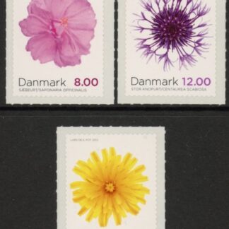 2012 Denmark SG.1691-3 Flowers Set of 3 values U/M (MNH)