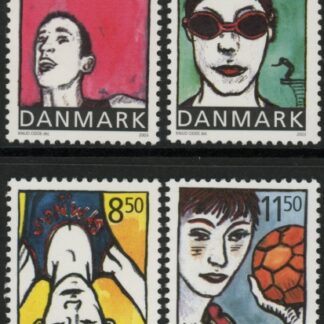 2002 Denmark SG.1282-5 Youth Sports Set of 4 values U/M (MNH)