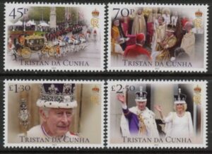 2023 Tristan Da Cunha. SG.1376-9 Coronation of King Charles III. set 4 values U/M (MNH)