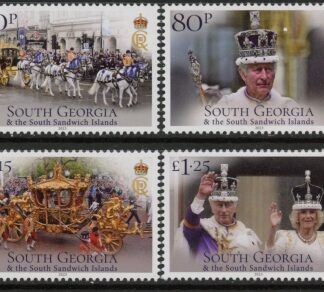 2023 South Georgia. SG.822-5  Coronation of King Charles III.set 4 values. U/M (MNH)