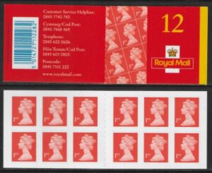 MF2a 12 x 1st containing SG.2040, cod post added on back (Walsall) U/M (MNH)