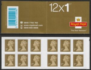 MF4 12 x 1st gold. containing SG.2295 'Real Network' on front. (Walsall) U/M (MNH)