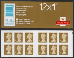 MF5c 12 x 1st gold. SG.U3020 'MTIL MA11. FSC Logo added (Walsall) U/M (MNH)