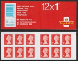 MF7a 12 x 1st vermilion SG.U3025 code 'MTIL' M13L (Walsall) U/M (MNH)