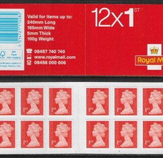 MF7b 12 x 1st vermilion  SG.U3025  code 'MTIL' M13L   Tel. No. 0845 (Walsall) U/M (MNH)