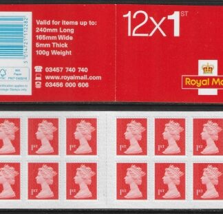 MF8 12 x 1st vermilion  SG.U3025  code 'MTIL' M15L SBP all upright..(Walsall) U/M (MNH)