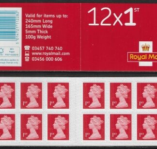 MF9 12 x 1st brt scarlet  SG.U3029  code 'MTIL' M16L 'NEW FONT'  SBP all upright.(Walsall) U/M (MNH)