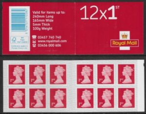 MF9a 12 x 1st brt scarlet  SG.U3029  code 'MTIL' M21L '  SBP s/L.(Walsall) U/M (MNH)