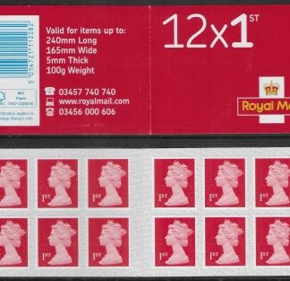 MF9a 12 x 1st brt scarlet  SG.U3029  code 'MTIL' M21L '  SBP s/L.(Walsall) U/M (MNH)