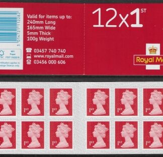 MF9a 12 x 1st brt scarlet  SG.U3029  code 'MTIL' M20L '  SBP s/L.(Walsall) U/M (MNH)
