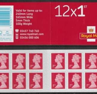 MF9a 12 x 1st brt scarlet  SG.U3029  code 'MTIL' M19L '  SBP L/s.(Walsall) U/M (MNH)