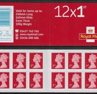 MF9a 12 x 1st brt scarlet  SG.U3029  code 'MTIL' M17L '  SBP s/L.(Walsall) U/M (MNH)