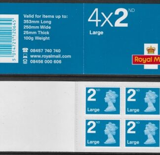 RA1  4 x 2nd Large  brt. blue issued 2006 (SG.2656)  Walsall.