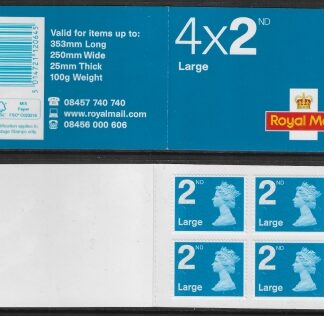 RA2cb  4 x 2nd Large  brt. blue code MFIL MA13  (U3032) Walsall.