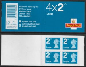 RA2ce 4 x 2nd Large brt. blue code MFIL MA15 (U3032) Walsall.