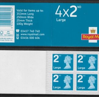RA4a  4 x 2nd Large  brt. blue code MFIL M19L  SBP s/L New Font (U3032)  Walsall.