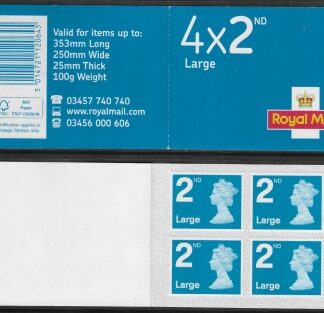 RA4a  4 x 2nd Large  brt. blue code MFIL M20L  SBP s/L New Font (U3032)  Walsall.