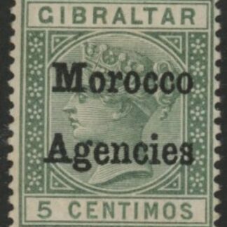 Morocco Agencies -  Gibraltar SG.1 5c green . mounted mint