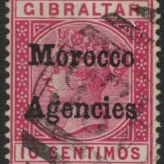 Morocco Agencies -  Gibraltar SG.2  10c  carmine. fine used.
