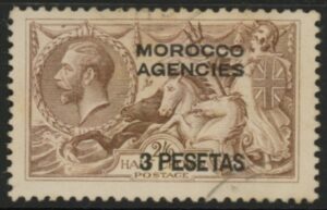 Morocco Agencies - 'Spanish' SG.142 3p on 2s6d brown. fine used.