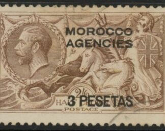 Morocco Agencies -  'Spanish'  SG.142  3p on 2s6d brown. fine used.