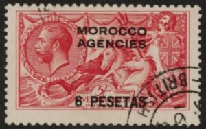 Morocco Agencies - 'Spanish' SG.137 6p on 5s pale rose-carmine .VFU