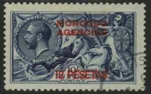 Morocco Agencies -  'Spanish'  SG.138  12p on 10s indigo-blue .VFU