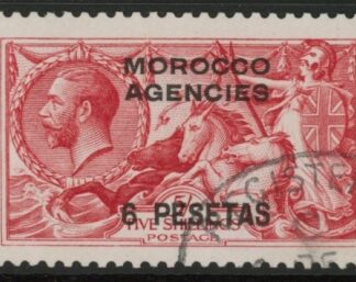 Morocco Agencies -  'Spanish'  SG.137  6p on 5s pale rose carmine. .VFU