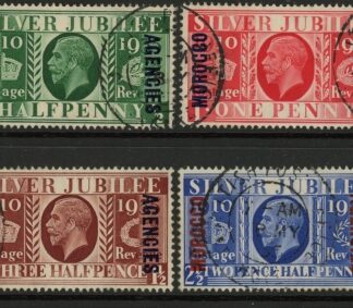 Morocco Agencies -  'British'  SG.62-5  'Silver Jubilee'. VFU