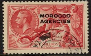 Morocco Agencies - 'British' SG.74 5s. bright rose-red. VFU
