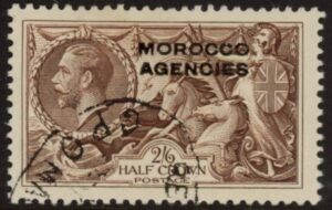 Morocco Agencies - 'British' SG.73 2s6d. chocolate-brown VFU.