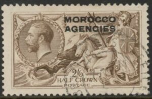 Morocco Agencies - 'British' SG.53 2s6d. chocolate-brown VFU.