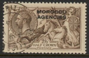 Morocco Agencies - 'British' SG.53 2s6d. chocolate-brown VFU.