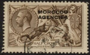 Morocco Agencies - 'British' SG.53 2s6d. chocolate-brown VFU.