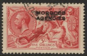 Morocco Agencies - 'British' SG.54 5s rose-red VFU.
