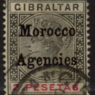 Morocco Agencies -  Gibraltar SG.16  2p. black & carmine. VFU
