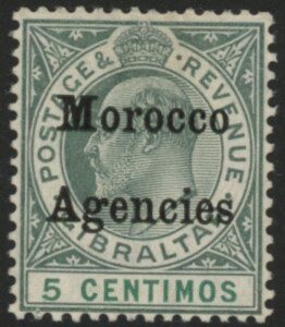 Morocco Agencies - Gibraltar SG.24 5c. green M/M