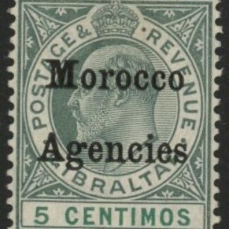 Morocco Agencies -  Gibraltar SG.24  5c. green M/M