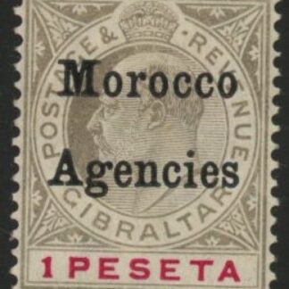 Morocco Agencies -  Gibraltar SG.29  1p  black & carmine. M/M