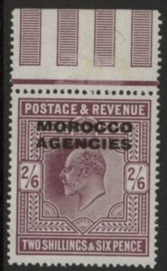 Morocco Agencies - 'British' SG.41 2s6d dull reddish purple.U/M (mounted margin)