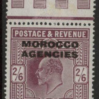 Morocco Agencies -  'British'  SG.41 2s6d dull reddish purple.U/M (mounted margin)