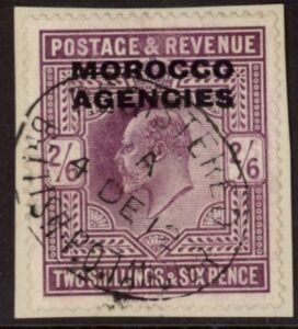 Morocco Agencies - 'British' SG.38a 2s6d dull purple. very fine used