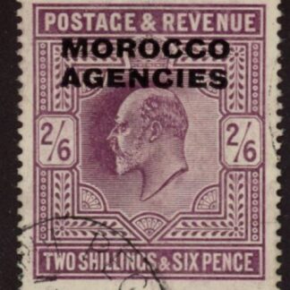 Morocco Agencies -  'British'  SG.38  2s6d pale dull purple. very fine used