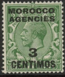 Morocco Agencies - 'Spanish' SG.128 3c on ½d green. mounted mint.