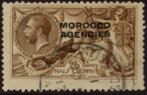 Morocco Agencies - 'British' SG.51 2s6d yellow brown. fine used