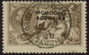 Morocco Agencies -  'British'  SG.51  2s6d yellow brown. very fine used
