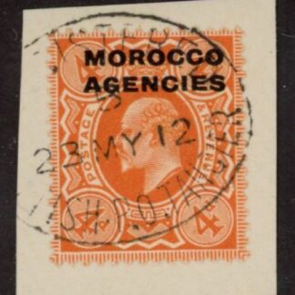 Morocco Agencies -  'British'  SG.35  4d orange . very fine used